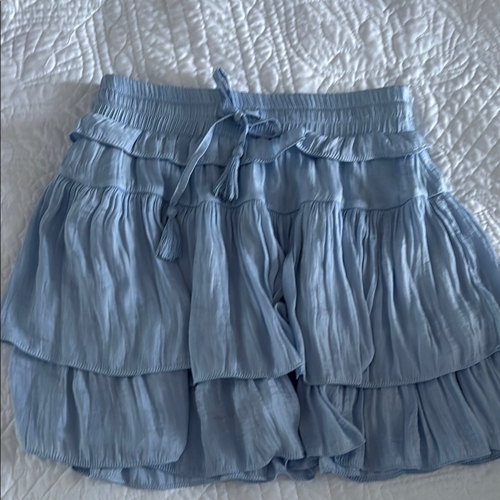 Light Blue Tiered Skirt